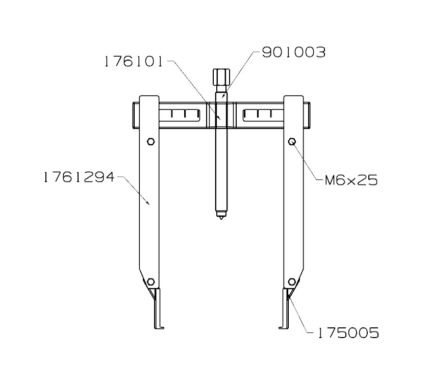 EXTRACTOR FORZA SERIE 1750 DE 2 PATAS FINAS